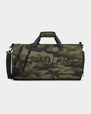 Green Camo Sports Duffle Bag