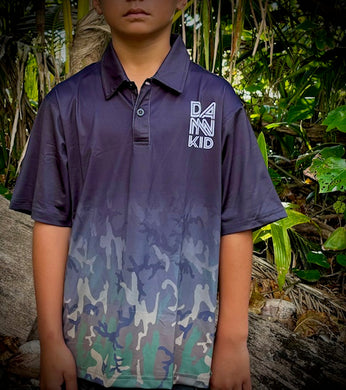 Sub. Youth Faded Camo Collared T-Shirt