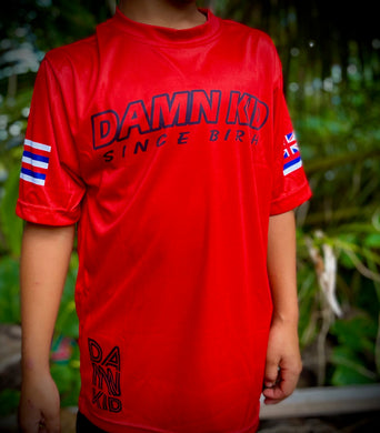 Sub. Youth Red Hawaiian Flag Circle T-Shirt