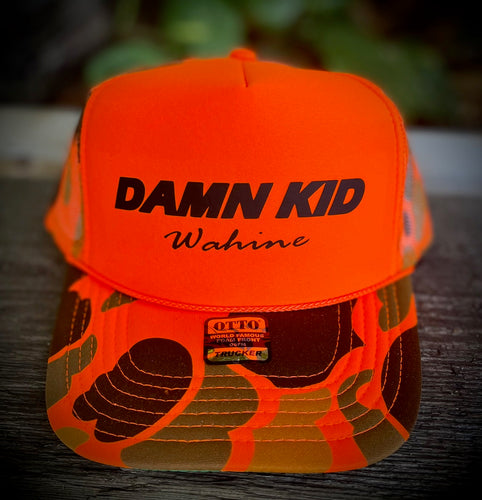 DK Wahine Camo Orange Trucker Hat