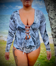 Load image into Gallery viewer, DK Wahine Long Sleeve One Piece Swim Suit