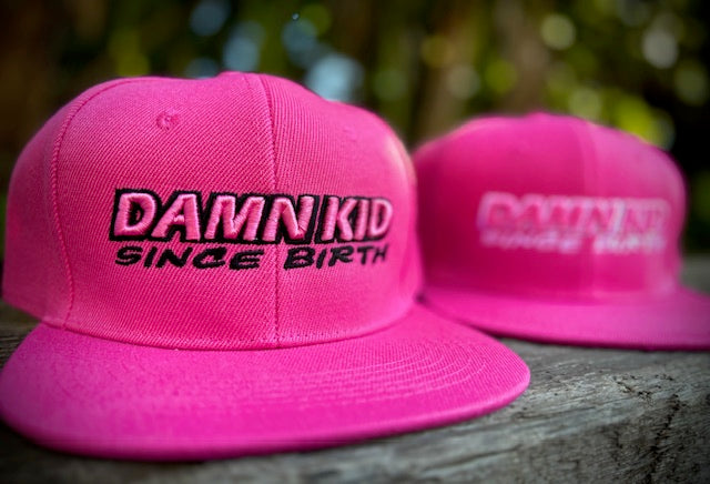 Since Birth Pink Flat Bill Snapback Hats