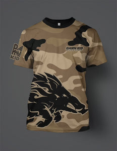 Sublimated Brown Camo Boar T-Shirt